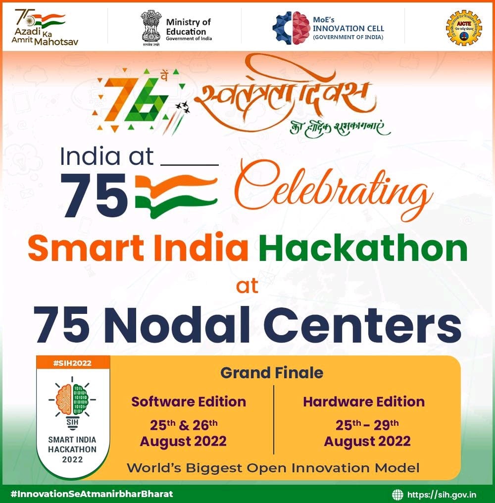 raguraamrsk's tweet image. We are glad to share that 7 teams have got chosen for the Grand Finale of Smart India Hackathon 2022 to be held at different venues of the nation from 22 August : 

Hearty congratulations and best wishes to the teams..
@psnacetofficial #smartindiahackathon2022