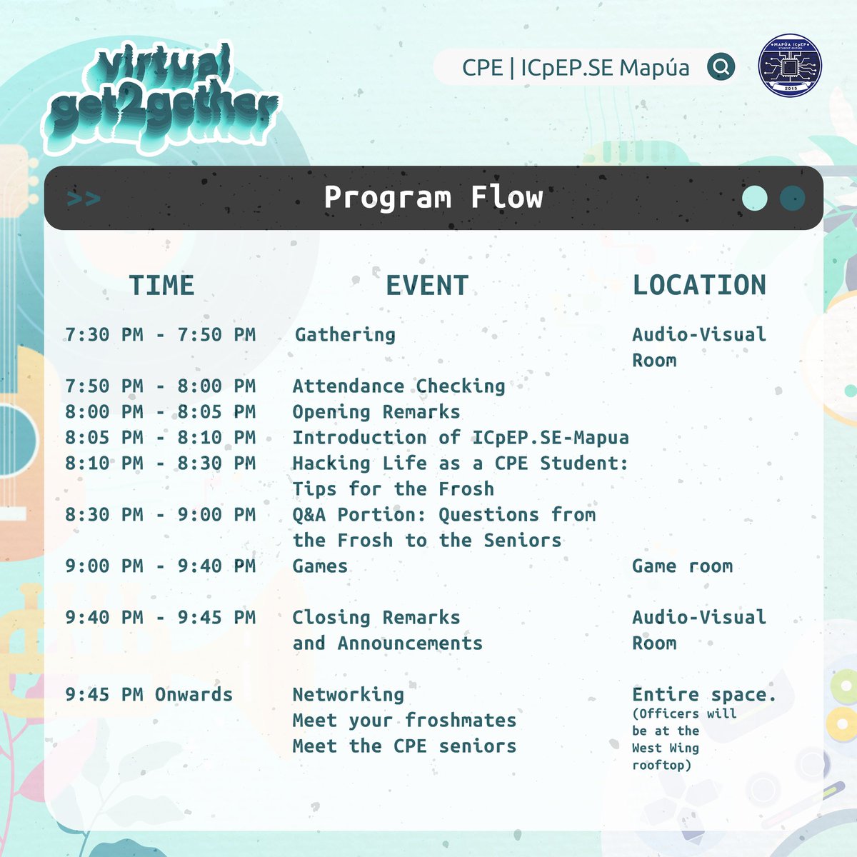 ICpEPseMapua's tweet photo. “It is better to prepare than to repair.” – John C. Maxwell. (1/4)

Ever felt the jitters as you discover you're already attending university? 🥶 What better way to prepare than to learn from our seniors how to survive college life? ✍ https://t.co/nZTlPTmbDt