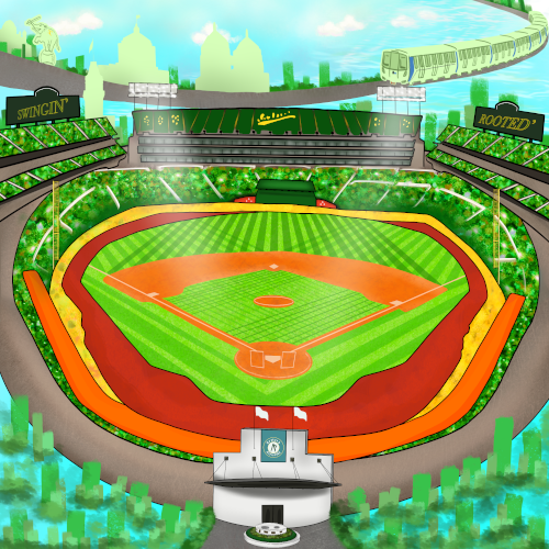 BandwagonNFTs's tweet photo. BALL PARK SERIES - A to Z in 30 DAYS!
in collaboration with @Slama39

RingCentral Coliseum - Home of the @Athletics

MINT NOW!
https://t.co/jSVSGUUzik

#OaklandAthletics #MLB #NFT https://t.co/4U2jBkSiDc