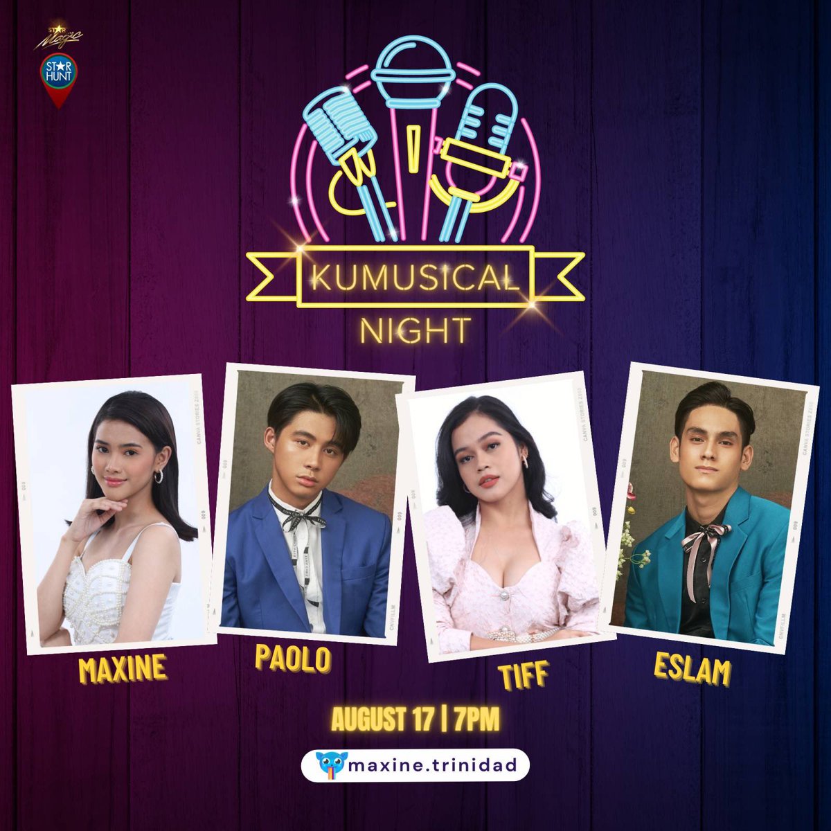 Starmates! Got any song requests? Your favorite PBB S10 Ex-Housemates got you! Catch <a href="/maxinetrinidad_/">Max</a> <a href="/paoloalcantara_/">Paolo Alcantara</a> <a href="/tiffronato_/">TiffRonato</a> <a href="/EslamGohari/">EslamElGohariOfficial</a> on Kumusical Night! 🎶

Streaming LIVE at 7PM on maxine.trinidad kumu account! See you there!