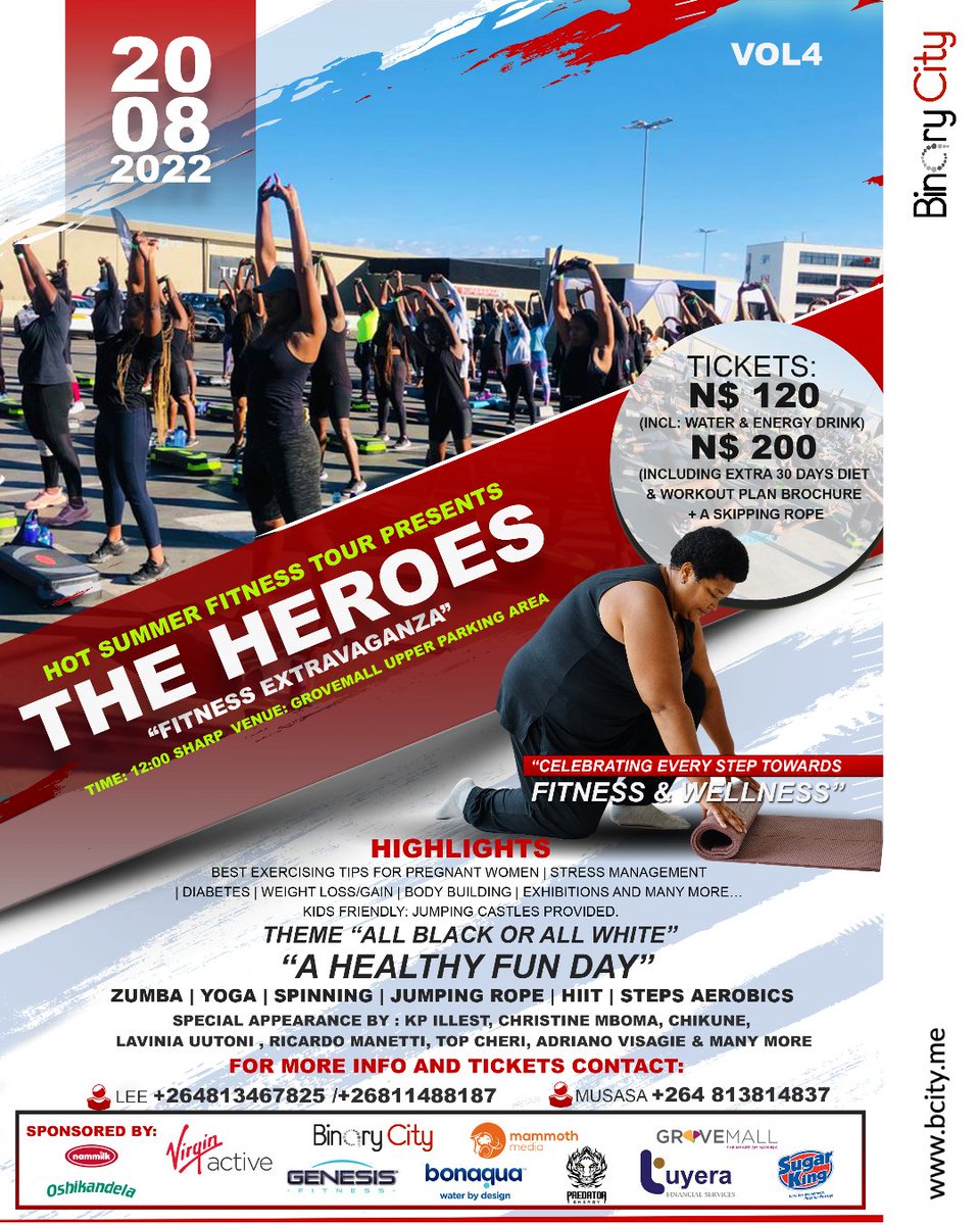 Binary City proudly joins the Hot Summer Fitness Tour at The Grove Mall this Saturday, 20 August 2022.  
#theheroes #hotsummerfitnesstour #fitness #wellness #healthybody #healthymind #binarycity #1clockingmasters bcity.me