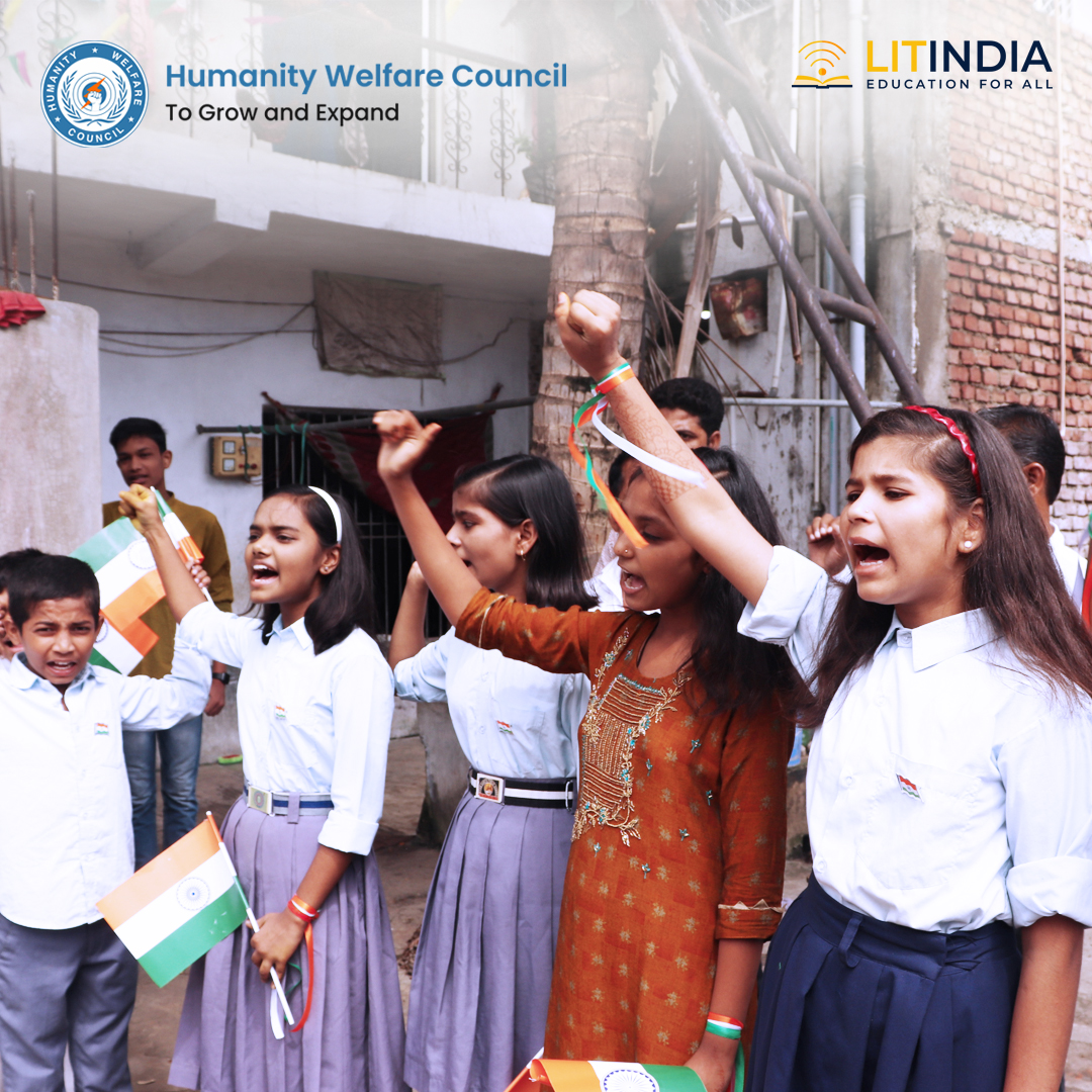 HWC_NEWS's tweet photo. @ProjectLitindia organised an Independence Day event at its LitIndia centre in Buxar, Bihar celebrating the #AzadiKaAmritMahotsav. 

#IndianIndependenceDay #75yearsofIndependence #ProjectLitIndia #HumanityWelfareCouncil https://t.co/SbDwfnJZ1d