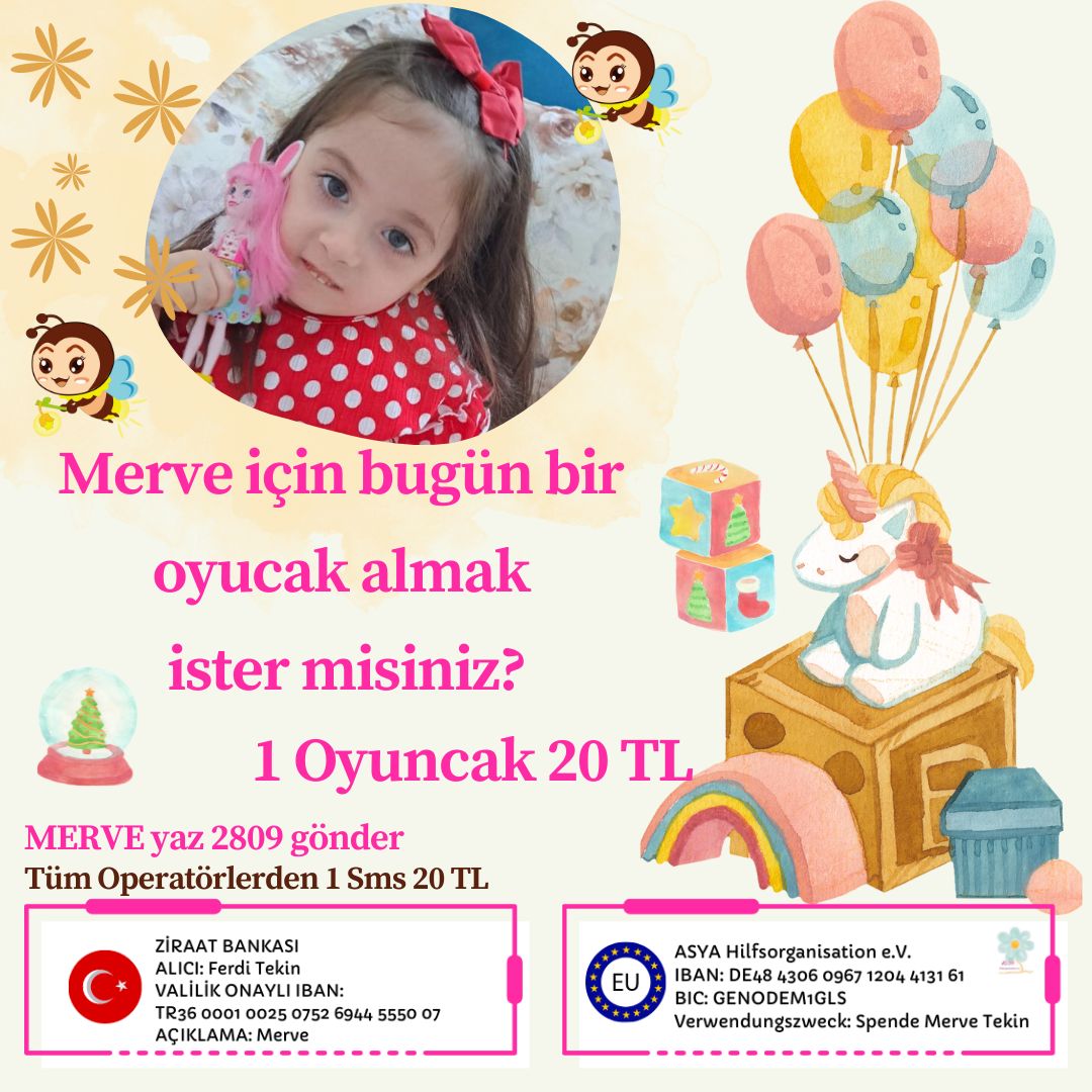 Sma savaşçısı Mervemiz ileride istediği gibi oynayabilsin diye bugün bir oyuncak almak ister misiniz? 
1 Oyuncak 20 TL, 1 UMUT.
Bağış için taplink 👇🏽💛
taplink.cc/smamerveyeumut…
#MarmaraDepremi #BetterCallSaul #orages #fcklive #RunBTS #17Agustos #guenaydin #Russia #Crypto