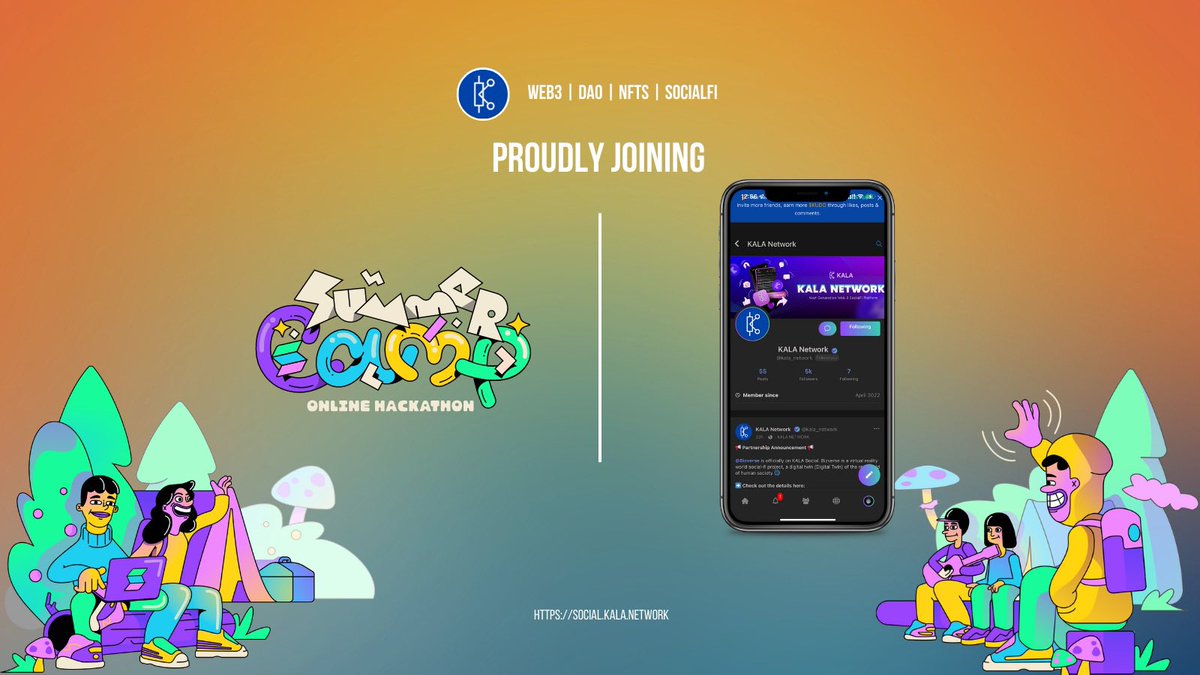 #KalaArmy !! Latest update 🔥
 @kala_network takes it utmost pleasure in joining <a href="/Solana/">Solana</a> summer camp #hackathon !
- #Web3 #SocialFi and #DAO are truly amazing for all #blockchain startup lovers
Support and grow with us !