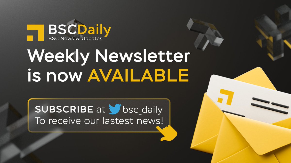 bsc_daily's tweet photo. 🔥#BSCDAILY - Weekly Newsletter is Now AVAILABLE

Subscribe to received our latest news😍

@bsc_daily - #BNBChain Daily News &amp; Featured Projects💪

Stay tuned💪

#BNB #BSC #WEB3 #BINANCE https://t.co/VyjnraP1JW