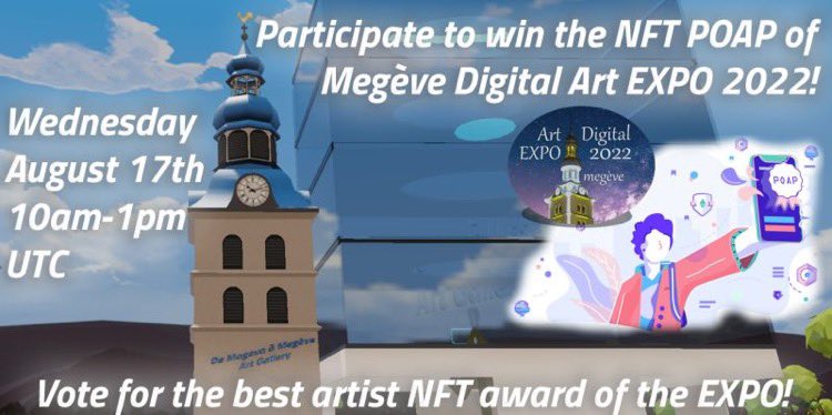 DeFiForGood's tweet image. Today first @Decentraland party of the new @ArtistCert service for Signed NFT and win the #POAP #NFT of @megeve digital art EXPO #DCL #party events.decentraland.org/event/?id=0bd8…