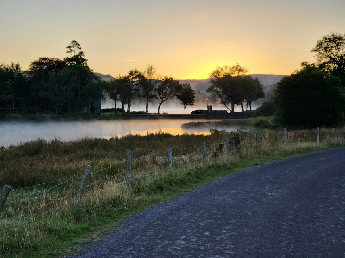 KRosenbergMusic's tweet photo. After 12 years away, I just revisited one of my favourite places on the planet - Gougane Barra, County Cork, Ireland.  Our crew was there to film the Dawn at Gougane Barra - and what a brilliant dawn it was!!!  #Ireland #Cork #westcork #sunrise #Dawn #Lake #valley #holy #mist https://t.co/FjdCPFNmNq