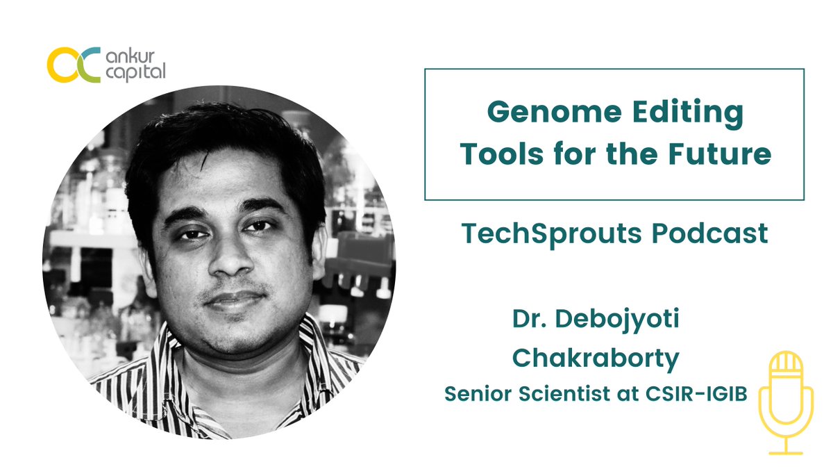 ankurcapital's tweet photo. #Techsprouts
Listen to the third part of our series about #syntheticbiology as part of which we talk about the #genomeediting with @Debojyoti_C, molecular biologist working with Institute of genomics and integrative biology (CSIR)
https://t.co/Dt37RnqpsD
#ankurcapital #genomics https://t.co/Ttv3hpV4yV