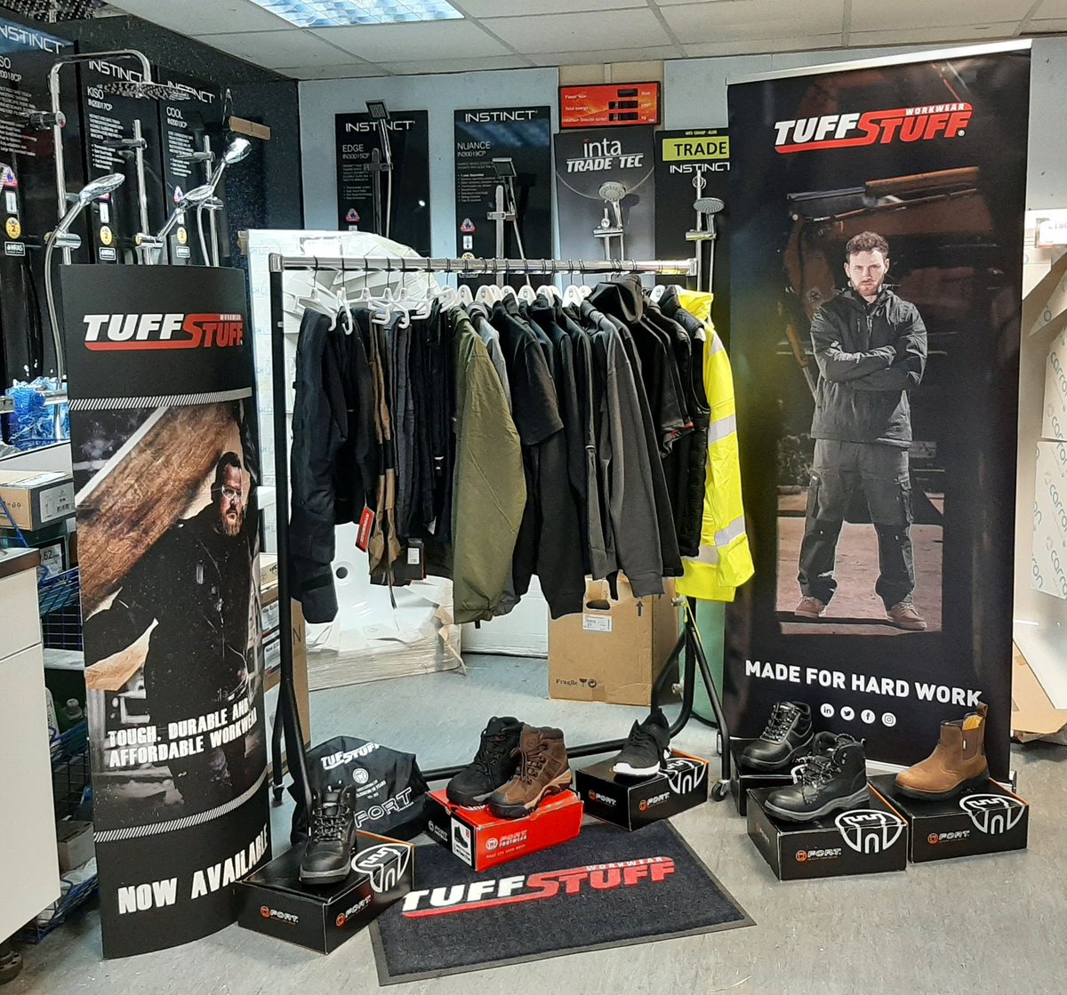 md_tuffstuff's tweet photo. Come and see all our workwear and footwear @TuffStuff_UK set up and waiting for you at BBS plumbing Barton Hill #workwear #plumbing #plumbers #bartonhill #Bristol https://t.co/NUt54bXR9B