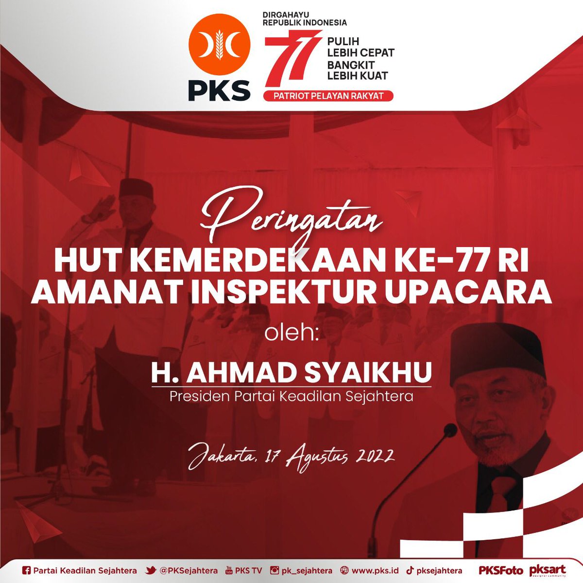 noturfavson2's tweet photo. Merah Putih berkibar begitu gagah
Melambai menghiasi kemerdekaan
Dahulu kita dijajah
Jangan lupakan jasa pahlawan
#PKSPatriotPelayanRakyat https://t.co/M929ywNBHv