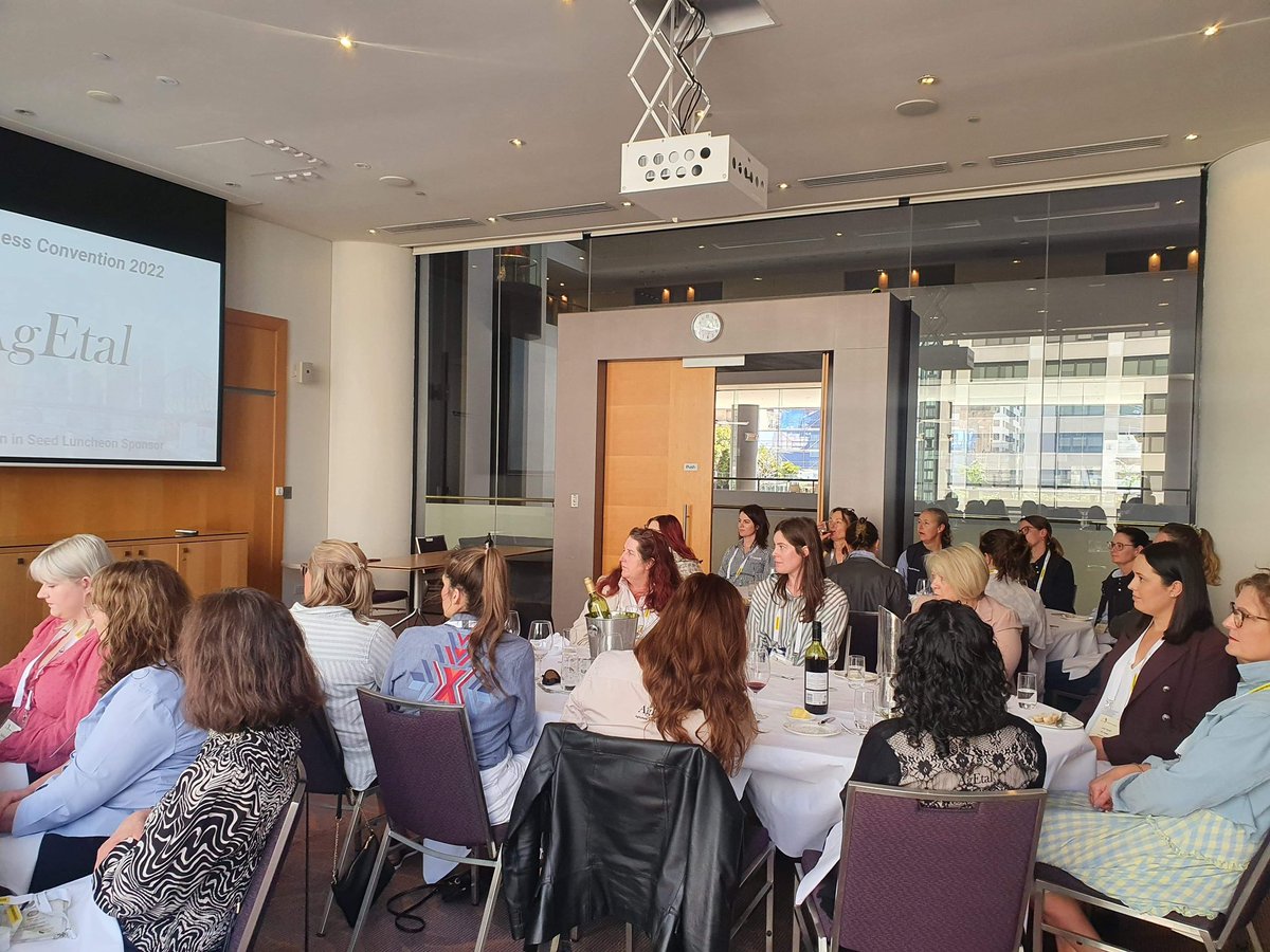 AusSeedFed's tweet photo. Sold-out attendance at the first ever Women in Seed Luncheon. Guest speaker Maree Crawford from Elders gave some insightful and inspirational views on the challenges women face in the agricultural industry 🌱#ASFSeedBiz22 https://t.co/MkeqEktv9Q
