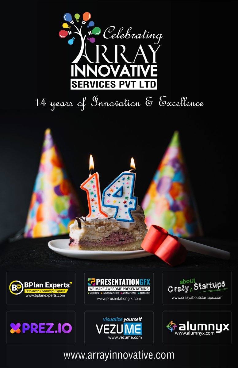 ArrayInnovative's tweet image. @ArrayInnovative turns 14 today. We are grateful to our clients for trusting us with the opportunities, our team members for their dedication, and especially for all of your continued support and encouragement. We are committed to upholding standards of excellence. Cheers.