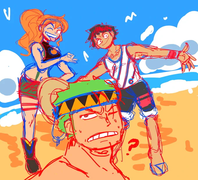 Haven't drawn One Piece in forever, started cooking somethin up..HERE'S A WIP! #myart 