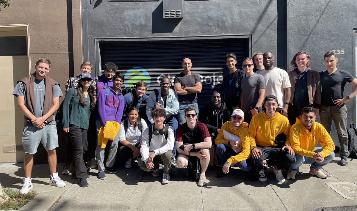 20 Pioneers from around the world are in SF for a month! 

We kicked off the Pioneer Summit with the inspiring <a href="/natfriedman/">Nat Friedman</a>, <a href="/samchaudhary_/">Sam Chaudhary</a> from @classdojo &amp; <a href="/christinacaci/">Christina Cacioppo</a> from <a href="/TrustVanta/">Vanta</a>.