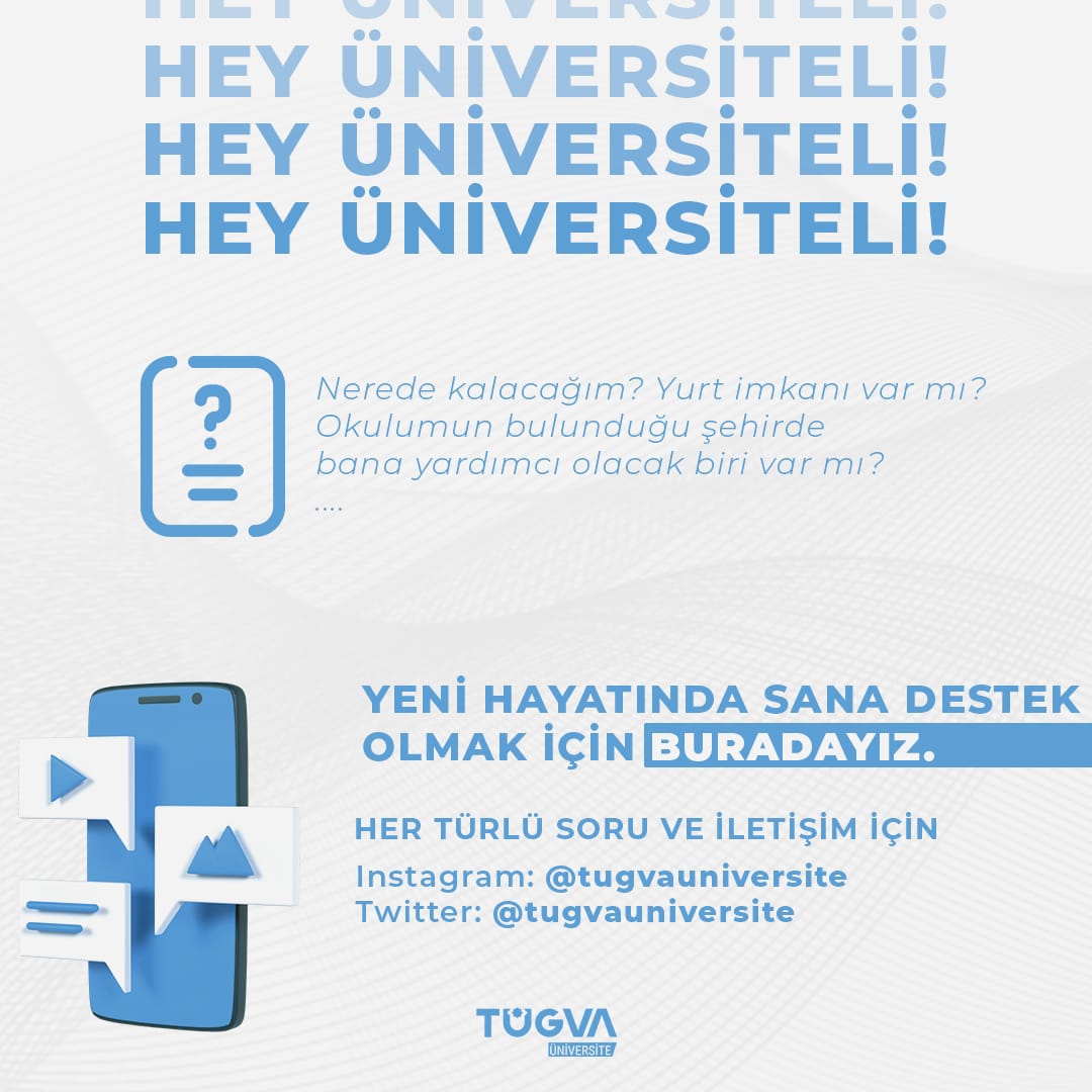 Hey Üniversiteli🙋🏻‍♂️

Nerede kalacağım, okulumun şehrinde bana yardımcı olabilecek biri var mı?...

Yeni hayatında sana destek olmak için buradayız.🙂
 
#Tercih2022 #üniversite #Destek