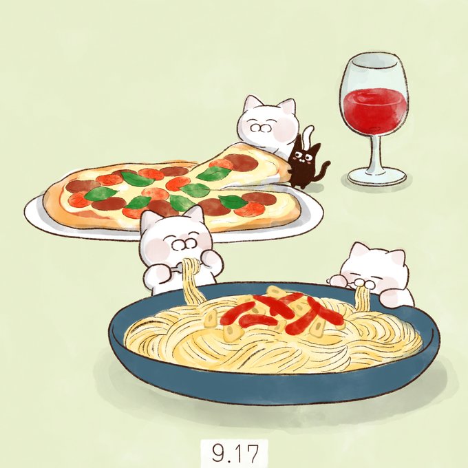 「pasta pizza」 illustration images(Latest)