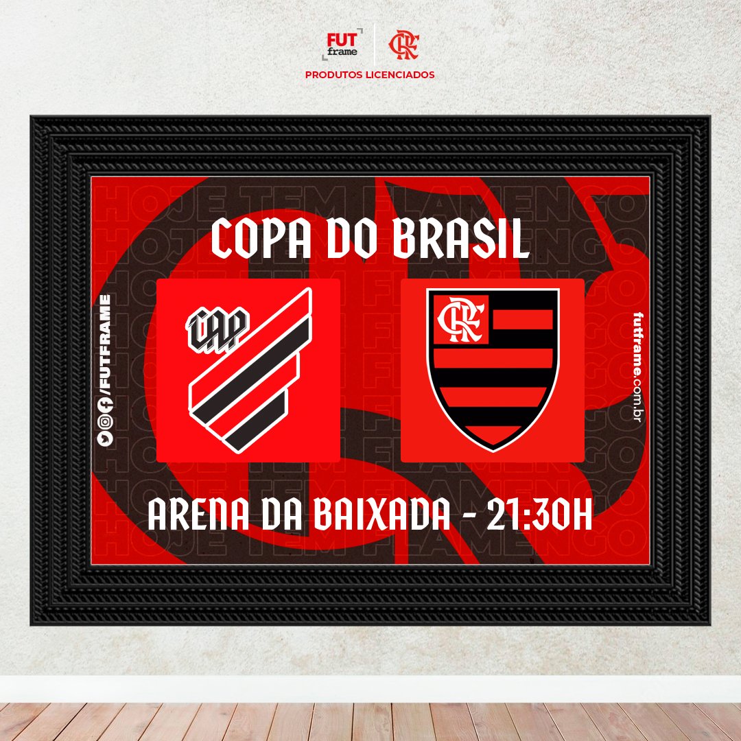 futframe's tweet photo. HOJE TEM FLAMENGO! 🔴⚫
O @Flamengo enfrenta o Athletico-PR às 21:30h, pela Copa do Brasil. 🏆
#futframe https://t.co/Y0Oe5vvSdT