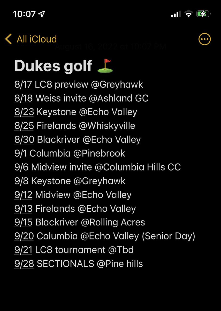 Make sure you come out to support the Wellington dukes golf team! Here is the schedule! Let’s wish them a good season!🏌️‍♂️