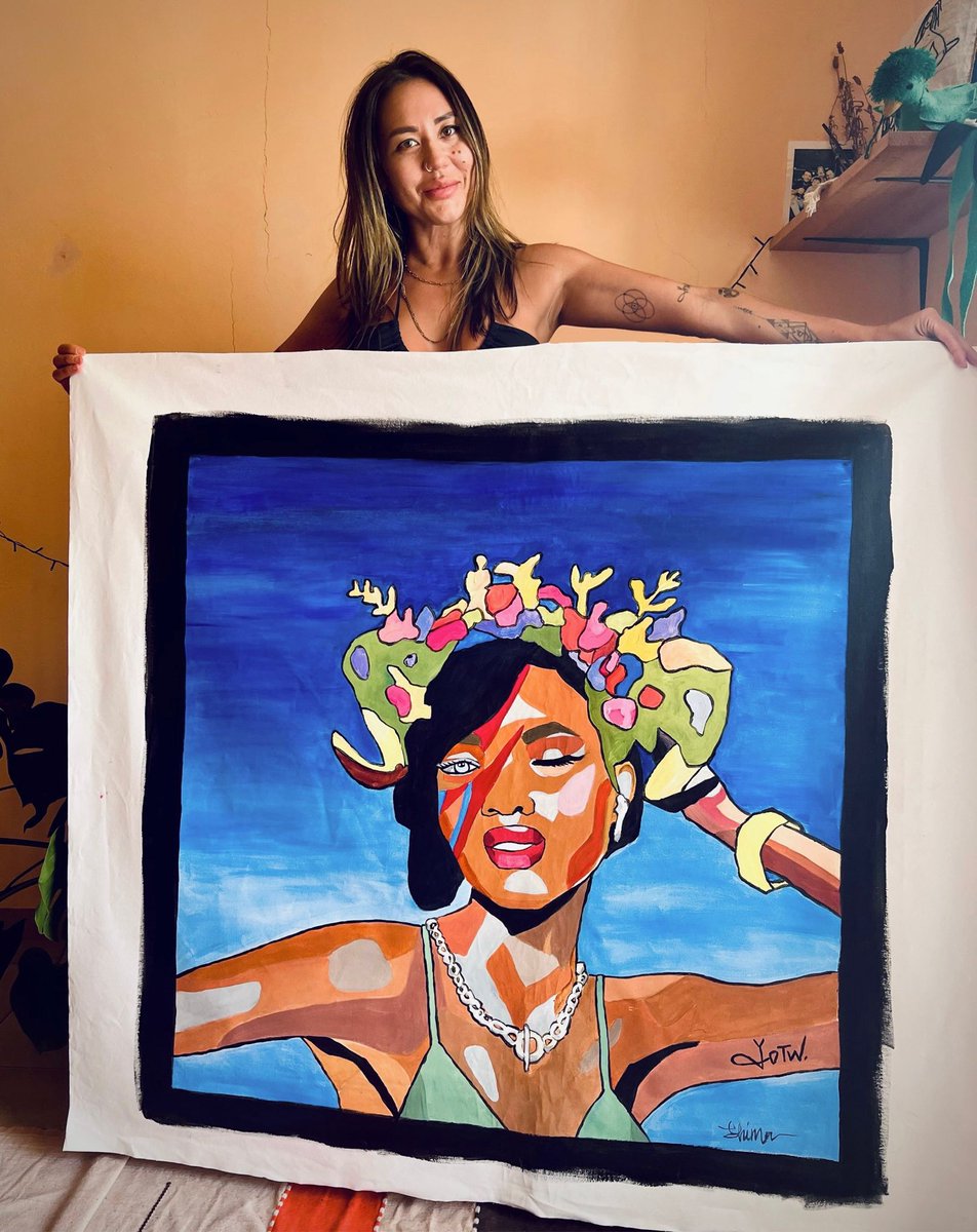 Coming to <a href="/mikecampbelltv/">MikeC 🍌 🦍 ᛤ</a> direct from Mexico.

It's beautiful seeing the #Bowie trait come to life. Mike's been a long time supporter and was even at the YOTW NFTLA party.

Can't wait to see her on your walls Mike.

Next up - the Melrose mural turned physical for @kboiciuc