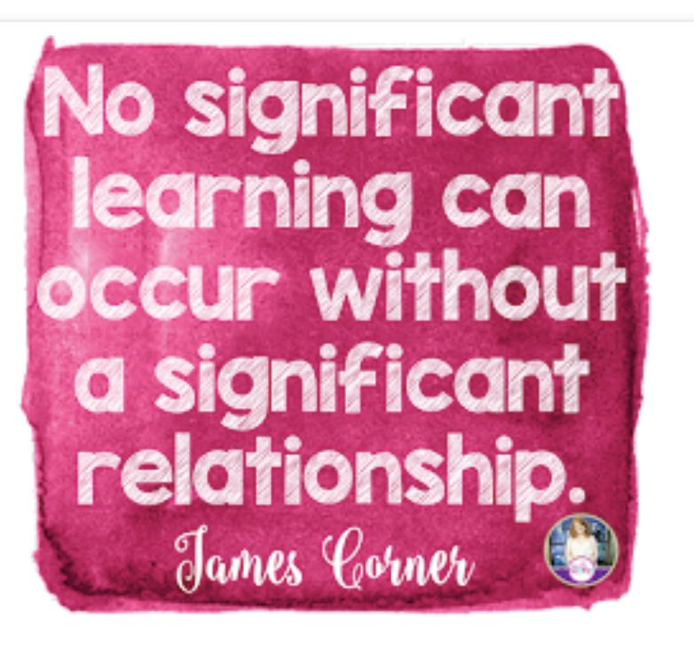 A great reminder as we start a new school year! Wishing everyone a wonderful first day of school #relationshipsfirst