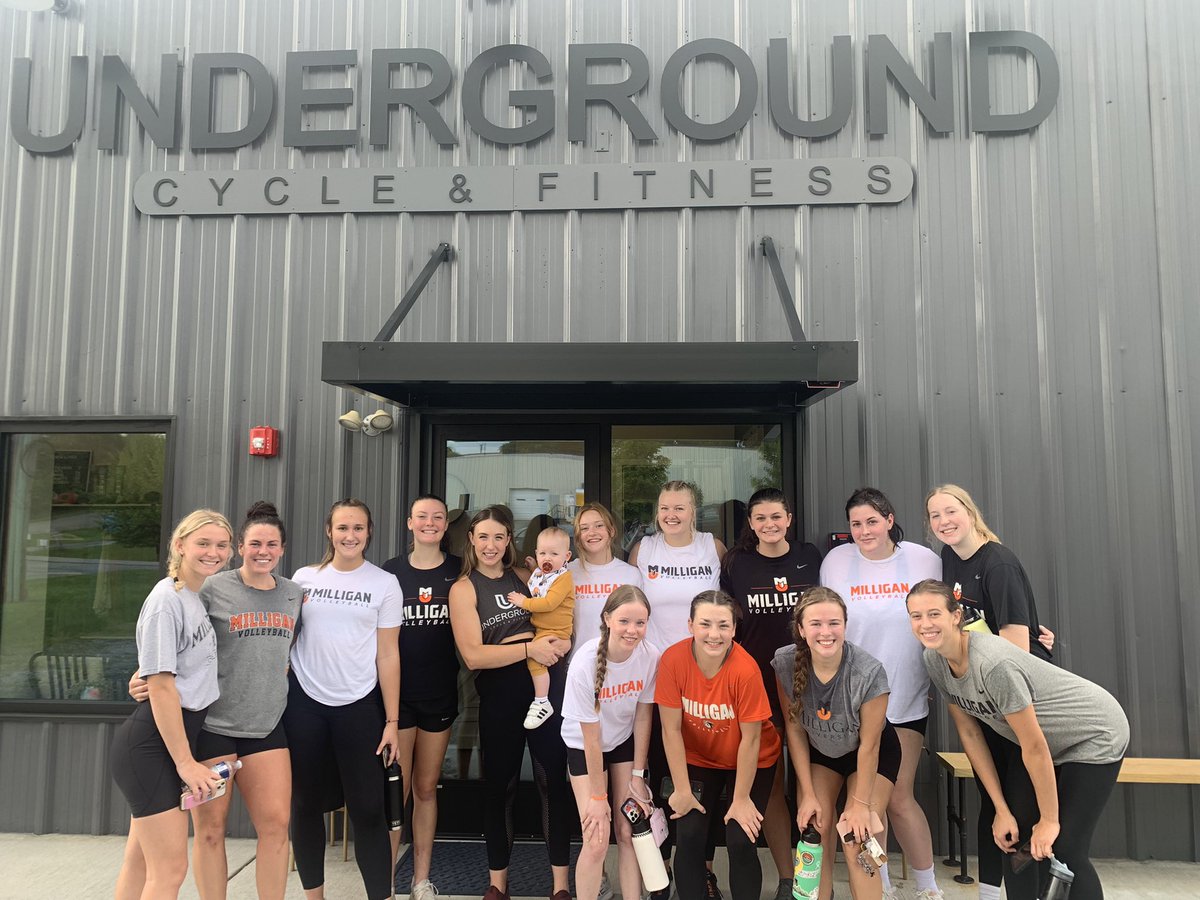 MilliganWVB's tweet photo. The girls had a great Ride at Underground Fitness today with Grace Ann (Moorhouse) Heller - thankful for Volleyball Alumni giving back! #cyclequeens #preseason22 #givingback https://t.co/XsNYSKC2VD