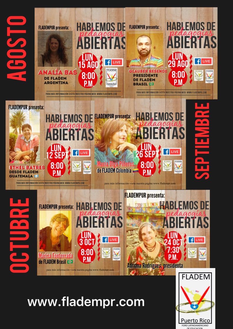 Estás invitado a nuestro ciclo de charlas: Hablemos de Pedagogías Abiertas fladempr.com