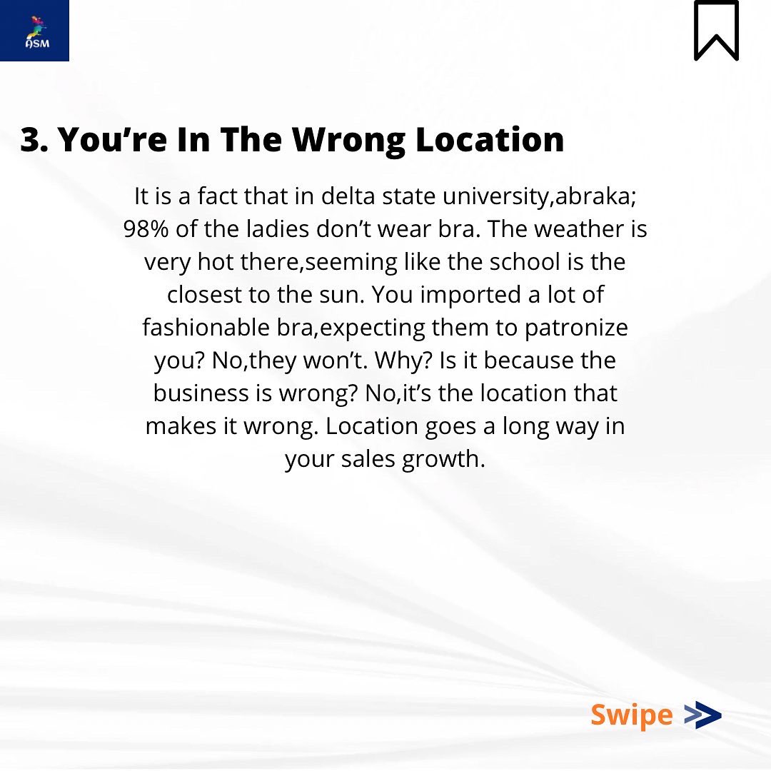 AortaSocial's tweet photo. Still wondering why you don’t make great sales in your business?
Posting or advertising your products or services without profound business strategies isn’t gonna make it. 

Here are some reasons why you don’t make great sales in your business. 
Did you found this helpful? https://t.co/WB6ySRhTlC