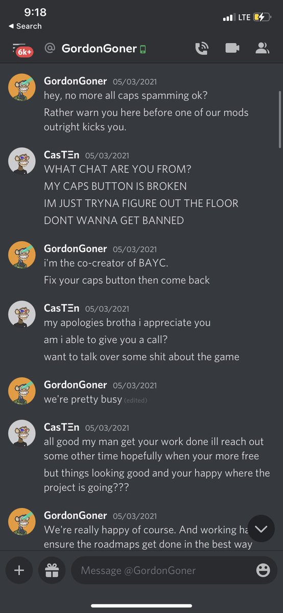 As we celebrate the 1 million followers milestone for the <a href="/BoredApeYC/">Bored Ape Yacht Club 🍌</a> Twitter page I can’t help but reflect on the early days. Although I regret being a troll sometimes, it still cracks me up to this day that Gordo reached out. All I used to say was “HOWS THE FLOOR LOOKIN APES🦍”