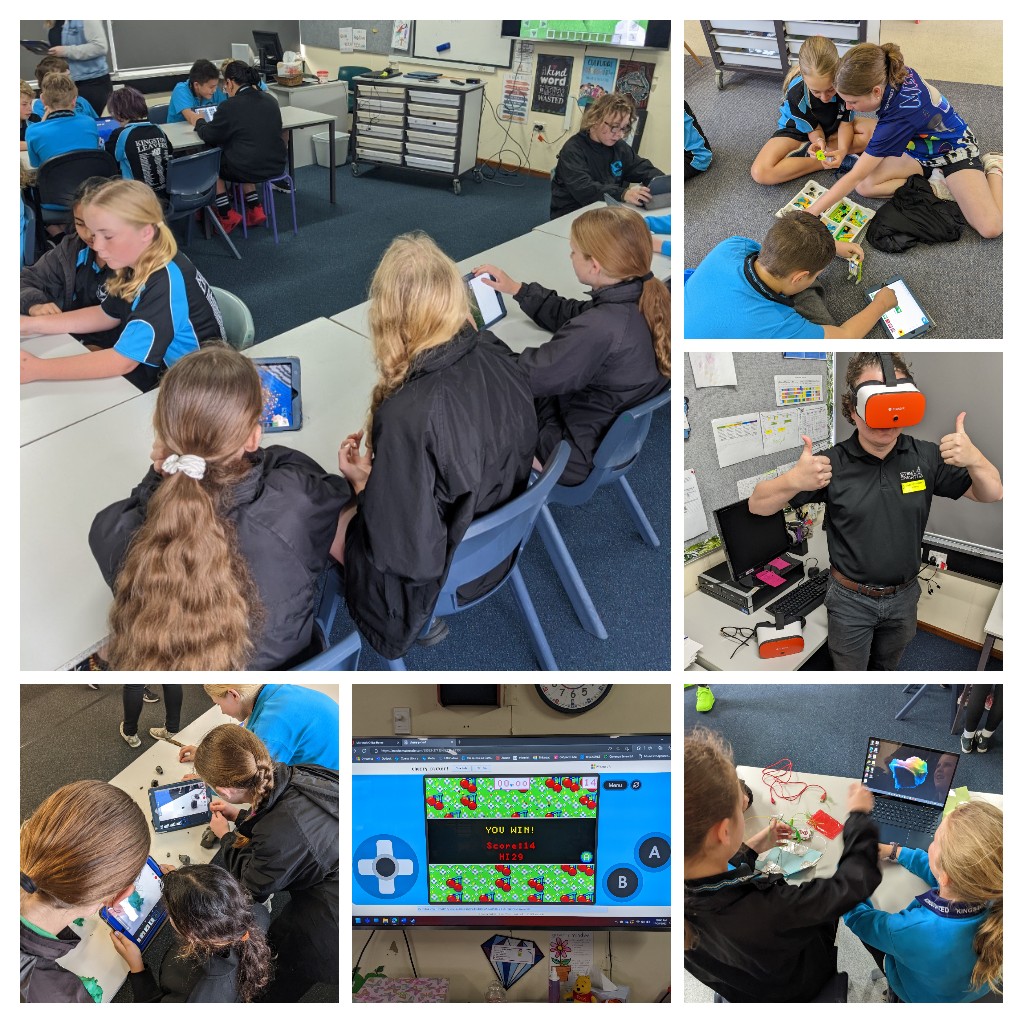 JDornan's tweet photo. Day #1 of #Kingstonps #InnovationDays with help from #STEMSmart is underway. Ss, Ts and staff are involved and engaged with @LEGO_Group WeDo, @makeymakey, @stopmotion_app, @Microsoft Makecode Arcade and #VirtualReality.@WA_Edu_News https://t.co/IrRrX9XJav