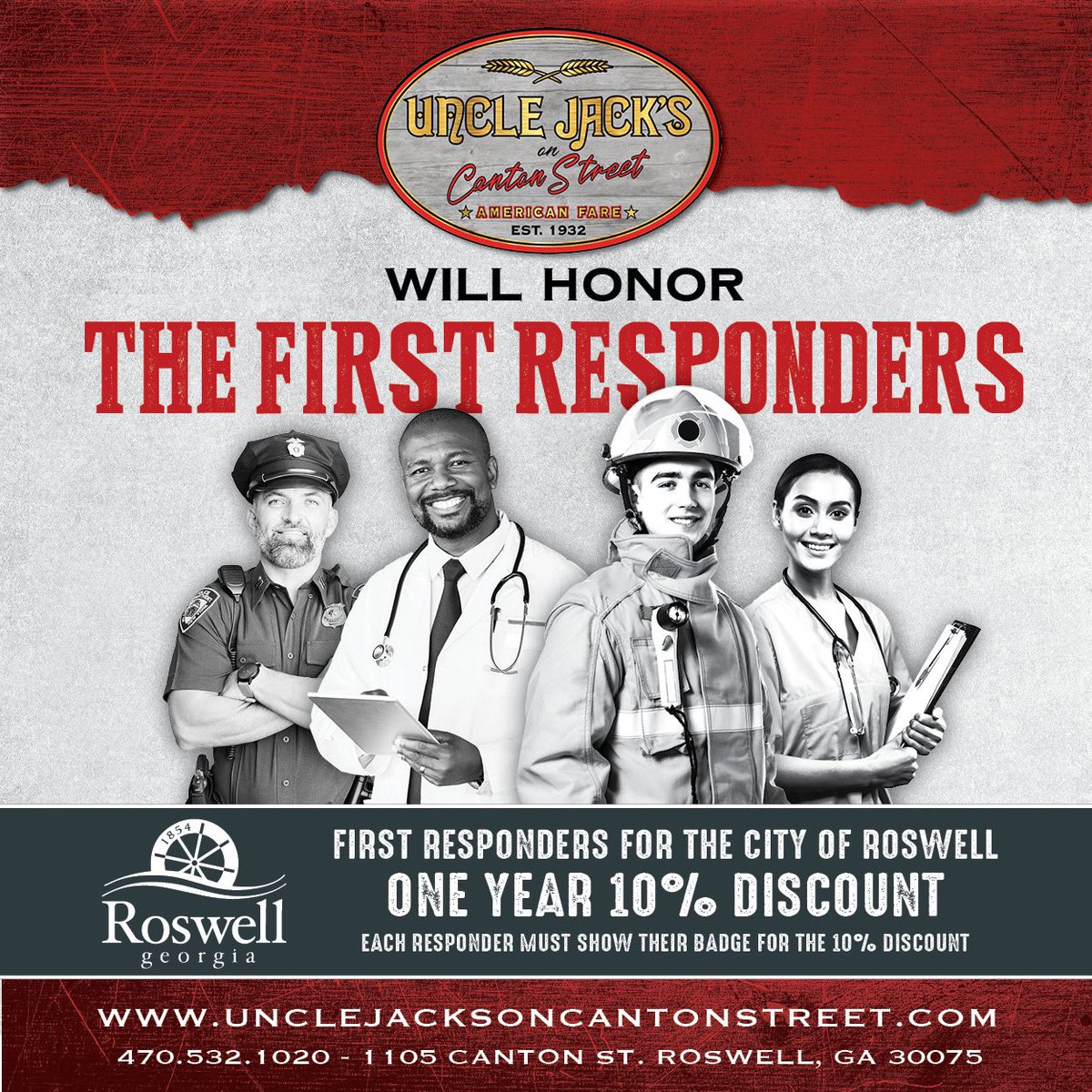 UJonCanton's tweet photo. Thank you for your Service, We are Grateful! 🙏

#firstresponders #ourheroes #appreciation #roswellga 
@RoswellGAPolice @RoswellGAFire #doctors #nurses #service #safety #health #godblessyou https://t.co/pkhzqAwMNj