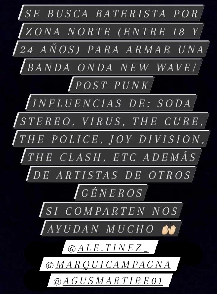 subí esto a ig, si comparten o dar rt por acá nos ayudan !🙌🏻🙌🏻🙌🏻