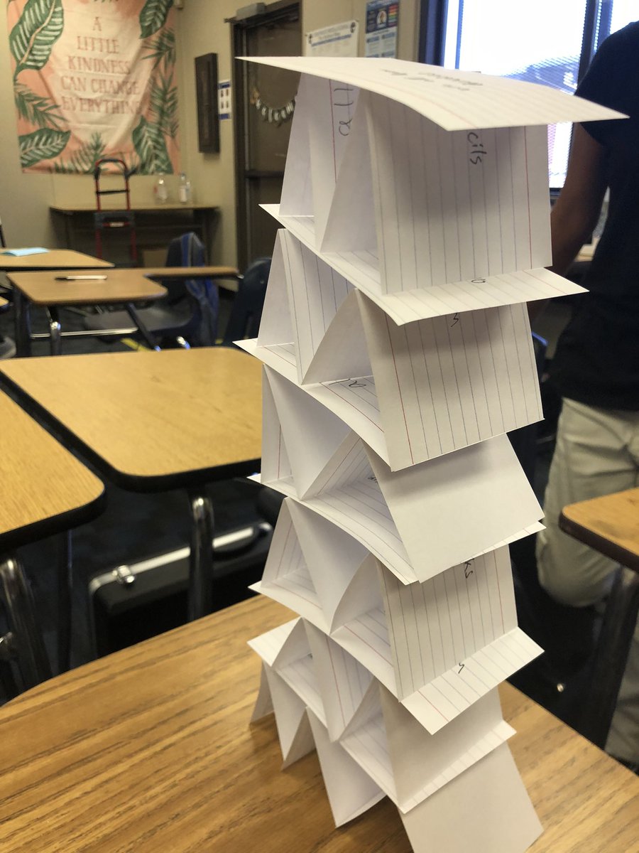 RADTeachMoreno's tweet photo. Icebreakers!! So much fun getting to know students and letting them build! #teamwork #stallionstrong #radteacher https://t.co/dOYXUbuO4Z