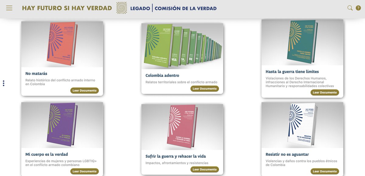 Los capítulos del #InformeFinal de la @ComisionVerdadC son el resultado del proceso de investigación, análisis y contrastación adelantado por la Comisión de la Verdad durante su mandato. Accede, lee y descarga los capítulos aquí: comisiondelaverdad.co #HayFuturoSiHayVerdad