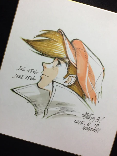 7年前に描いた最高の日画。なぜ色紙に描いたのか覚えてません…(^-^;#あしたのジョー夏のお絵描き大会 