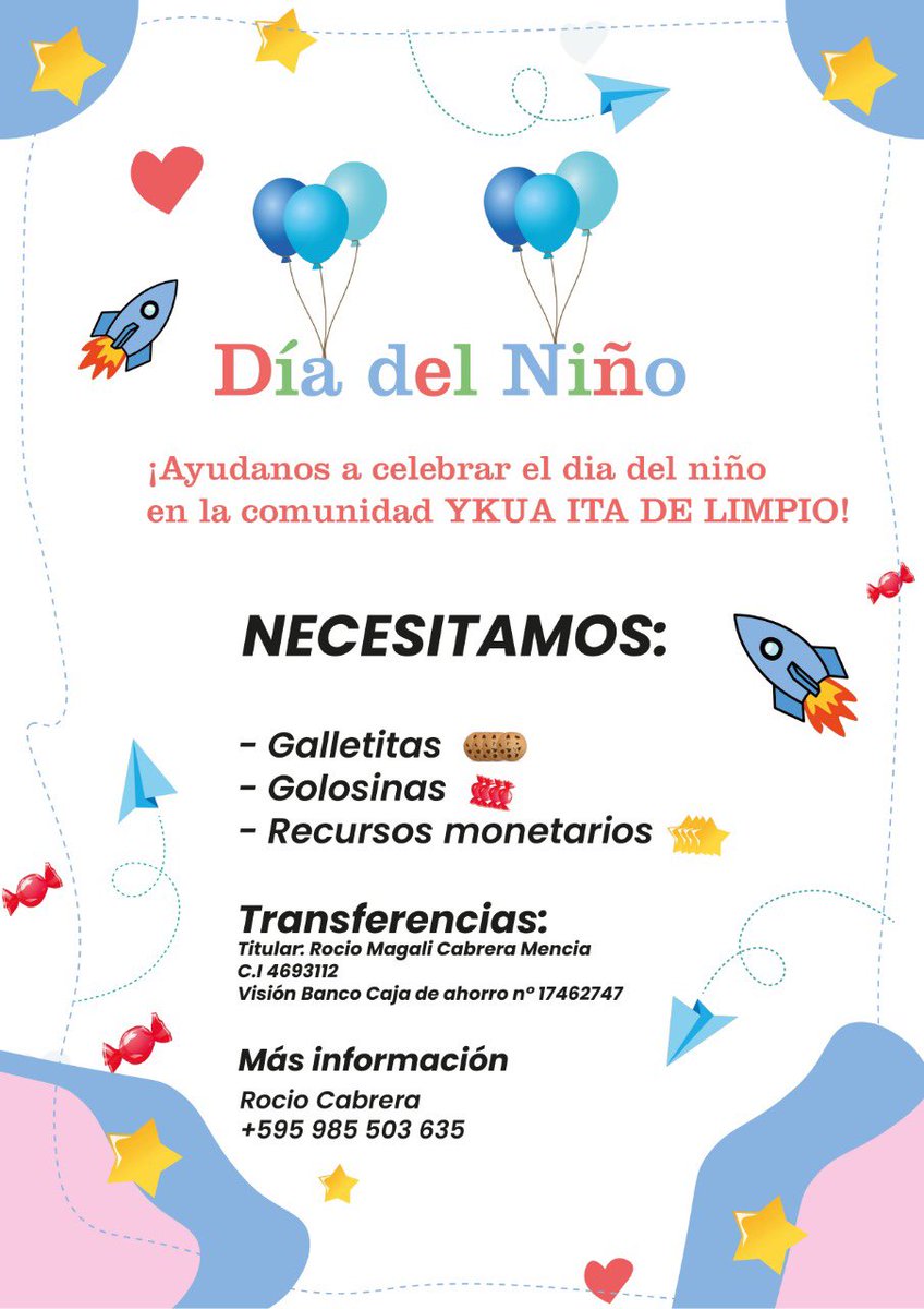 fiorellabnz's tweet image. Holi, amiguiiiitos!! Con unos amigos queremos festejar el Día del niño en un asentamiento y quería saber si nos pueden ayudar!👀 con un rt o donaciones🧡
