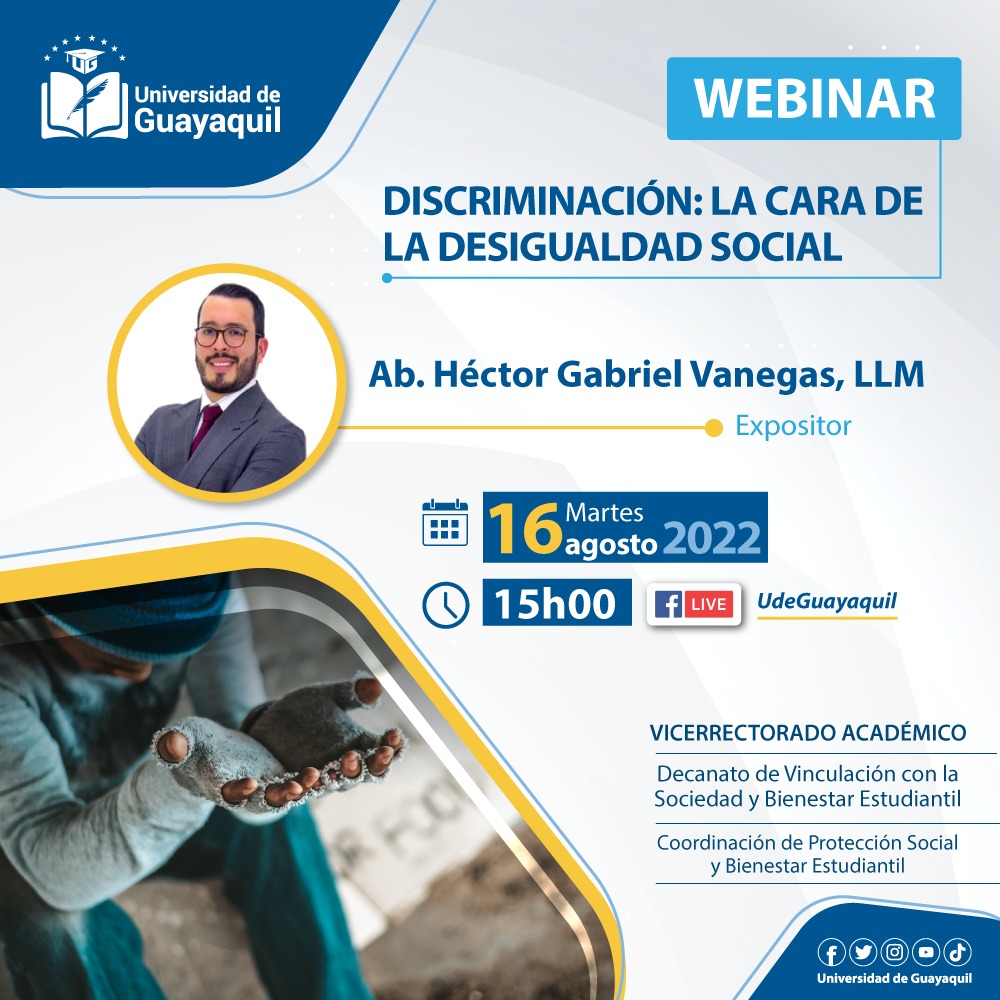 bienestarug's tweet photo. #WebinarUG

Conéctate EN VIVO a nuestro programa académico sobre DISCRIMINACIÓN: La cara de la desigualdad social.

Te esperamos hoy 16/agosto desde las 15h00 en #FacebookLive https://t.co/hFanwykeIl