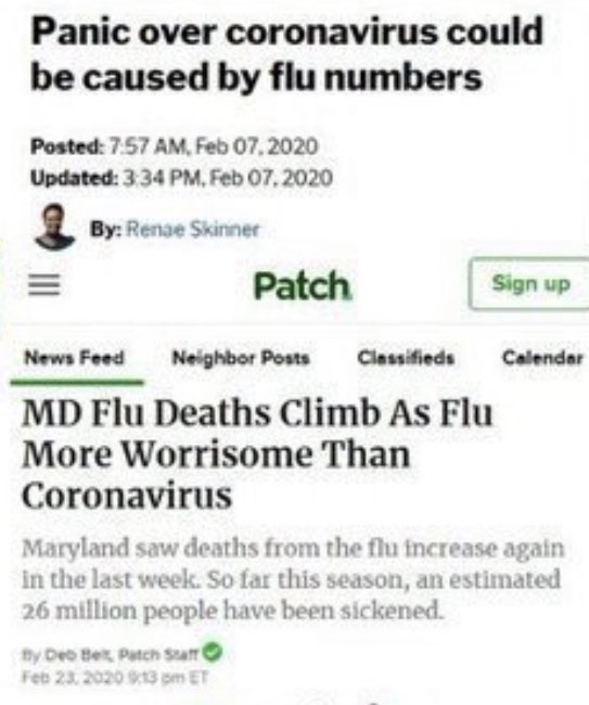SixandLaura's tweet photo. @danaparish @CrynJohannsen I wonder if these headlines about flu in early 2020 will be surprising to people.
#sarscov2_timeline #Winter2020 #JustFlu #OnlyInfluenza https://t.co/1PA2a6J6Yk