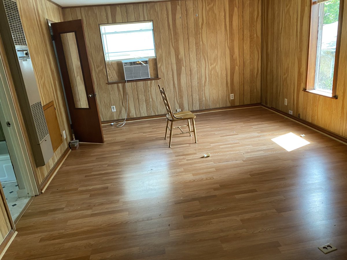 My wife says I need to paint this beautiful paneling now that this newly purchased unit is vacant. 🤷‍♂️