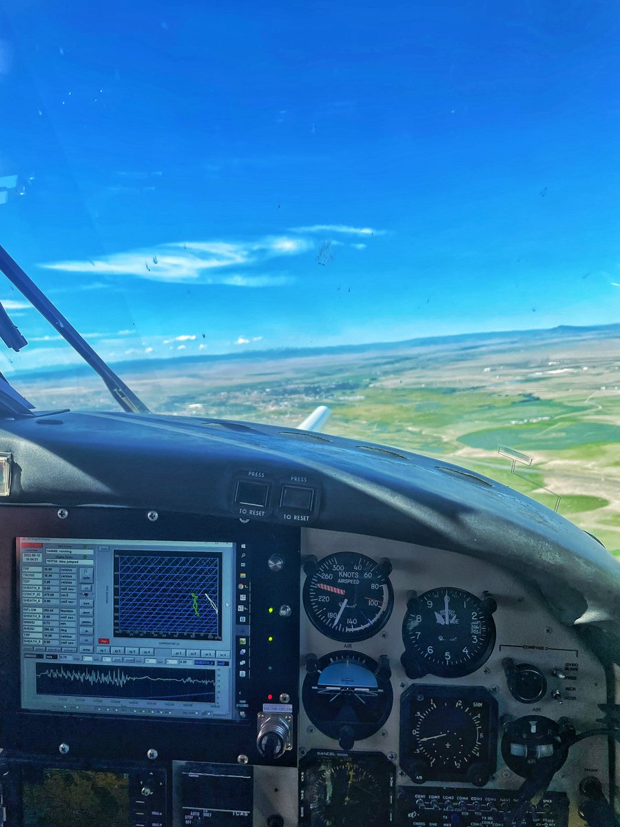 Codagras's tweet photo. The UW King Air has begun its final project before retirement, studying the transport and transformation of ammonia in TRANS2AM. This project is a collaboration between UW and CSU and is taking place in N CO along and east of the Front Range. https://t.co/gAhBqbISPU