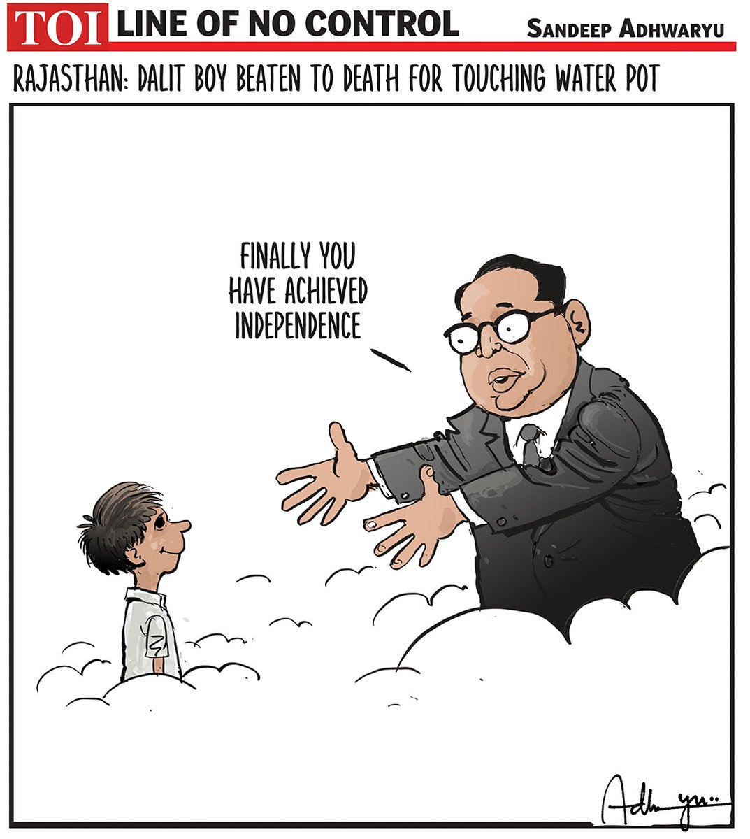 CartoonistSan's tweet photo. #cartoon @timesofindia #Dalitstudent https://t.co/2XP0vi7YLe