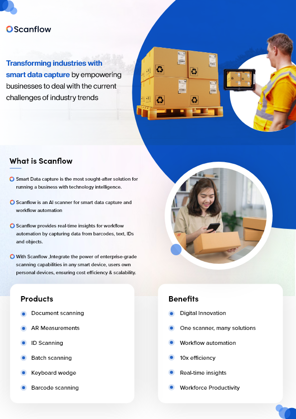 ScanflowAI's tweet photo. Experience smart data capture with your everyday smart devices.
To know more, Visit us at https://t.co/maYoIybwxj
#Scanflow #AIscanner #Barcode #ArtifialIntelligence #Automateworkflow #ai #Automation https://t.co/HijFVlqROn