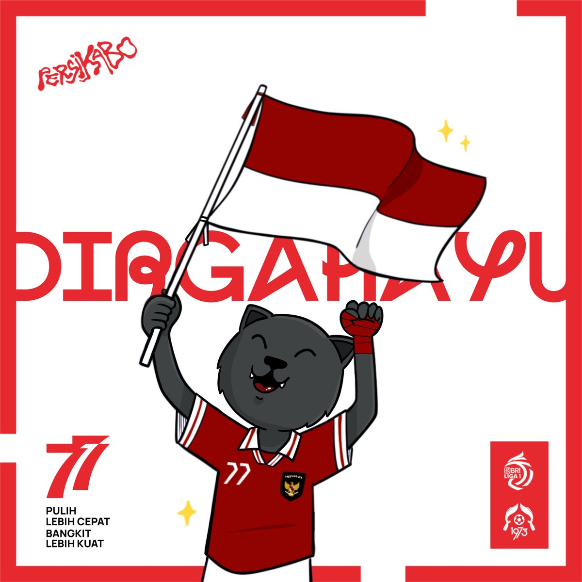 Selamat memperingati HUT Republik Indonesia ke-77. Merdeka 💪 #hutri77 #persikabo #indonesia