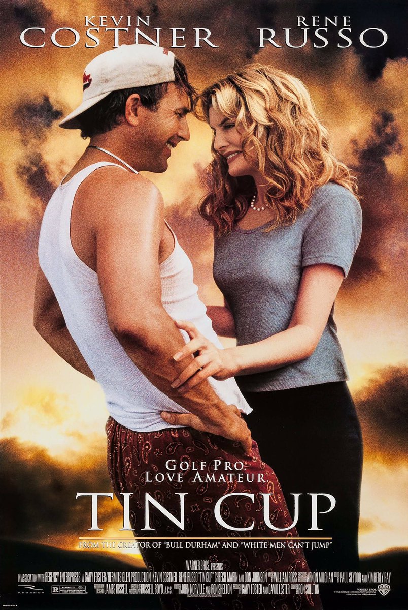 🎬MOVIE HISTORY: 26 years ago today, August 16, 1996, the movie ‘Tin Cup’ opened in theaters!

#KevinCostner #ReneRusso #DonJohnson #CheechMarin #RexLinn #LindaHart #RonShelton