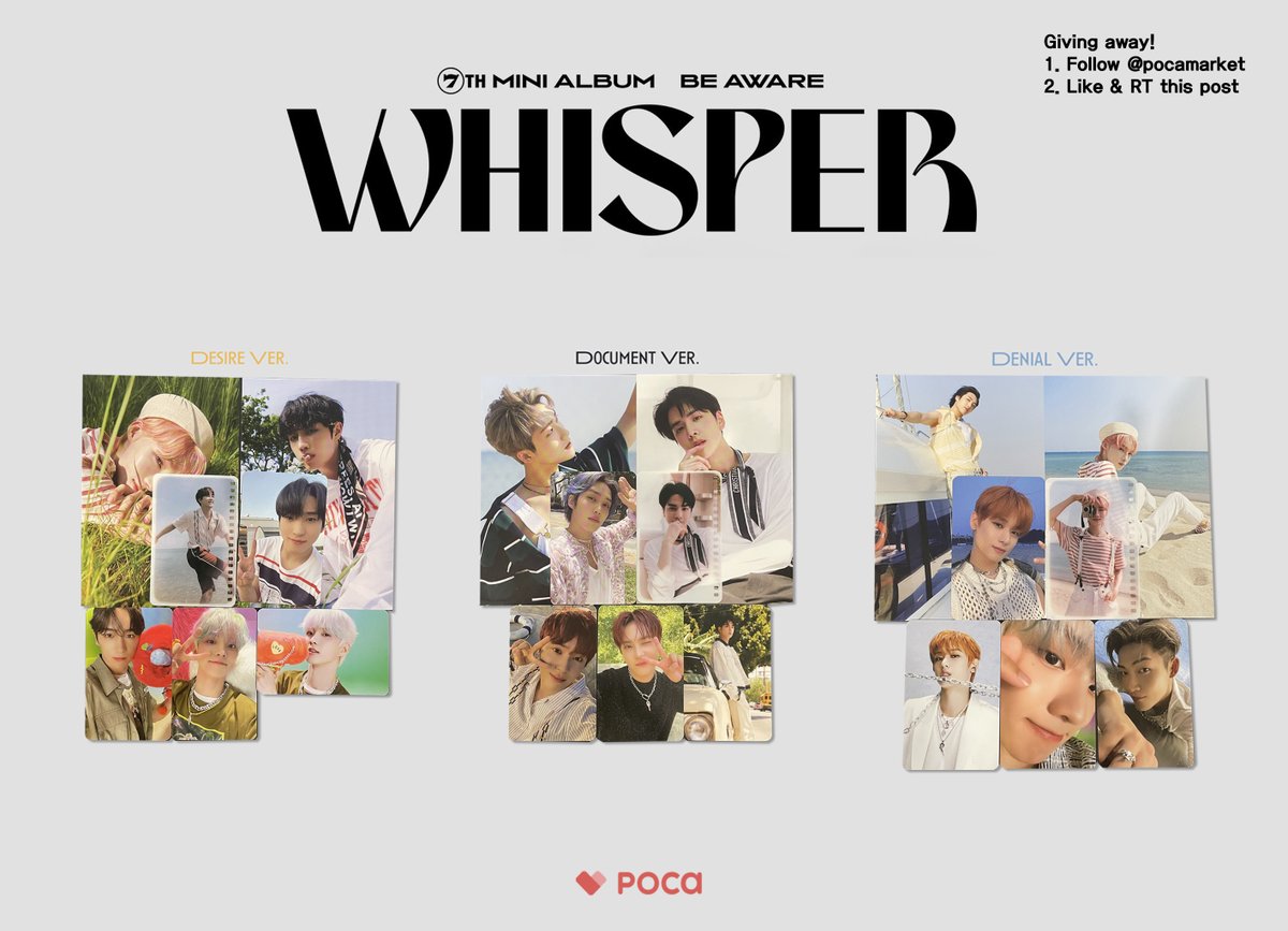 pocamarket's tweet image. 💖#THEBOYZ PC EVENT💖 

7TH MINI ALBUM [BE AWARE]🌊

✅ Follow 
@pocamarket

✅ Like &amp;amp; RT this post

📆Ends on 8/24

#THEBOYZ #더보이즈 #BE_AWARE #WHISPER #주학년 #영훈 #주연 #현재 #상연 #선우 #큐 #케빈 #제이콥 #에릭 #뉴