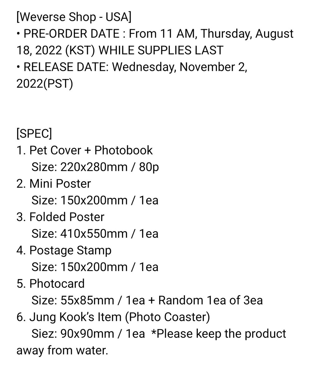 BTSMerchUpdates's tweet photo. Me, Myself, ​and Jung Kook
‘Time Difference​’​
Special 8 Photo-Folio

PRE-ORDER
Aug 18, 11am KST 

RELEASE 
Global Sep 1
USA Nov 2
#BTS #JungKook #정국 https://t.co/jj5JPoeRe1