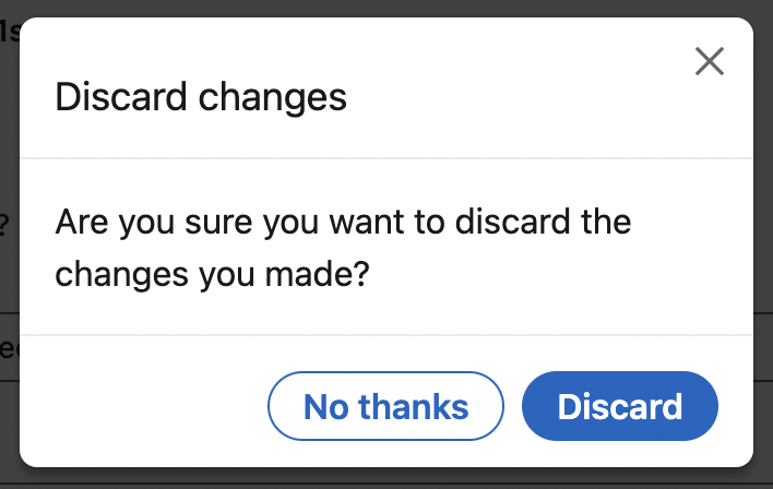 vikynandha's tweet photo. Hey @LinkedIn, quick design feedback: "No thanks" seems like an odd label to go back to editing. It's the safest action to take when the user is not sure, but doesn't sound so. How about "Back to editing"? https://t.co/A37KrkbB6H