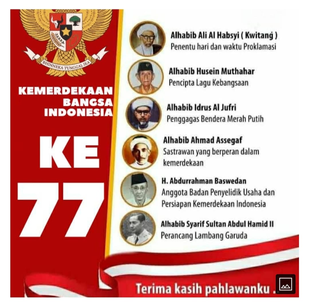 DIRGAHAYU REPUBLIK INDONESIA KE 77
semoga Allah jauhkan negri ini dari Kedzoliman dan kemungkaran, dan semoga Allah membuka tabir kebusukan para penguasa yg Culas dan licik serta munafiq