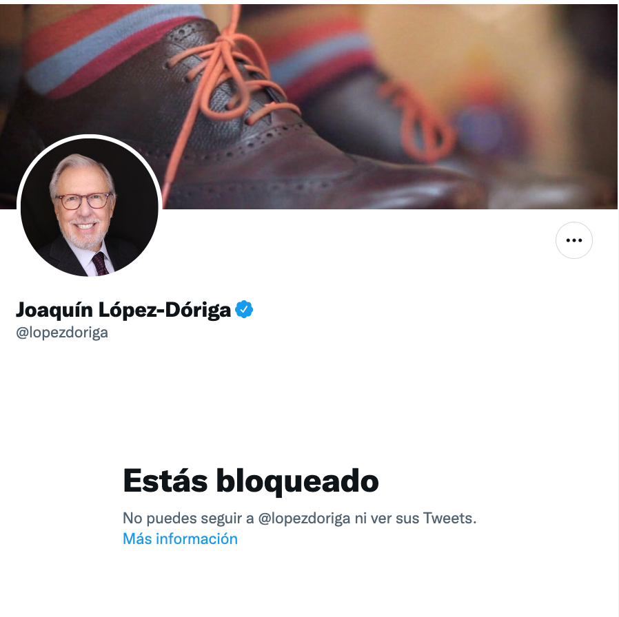luisghernan's tweet photo. El Mayor Prostituto de la Información en México 
se llama Joaquín @lopezdoriga 

Y su block es uno de mis mayores orgullos 😌 https://t.co/25uGwKzbGR