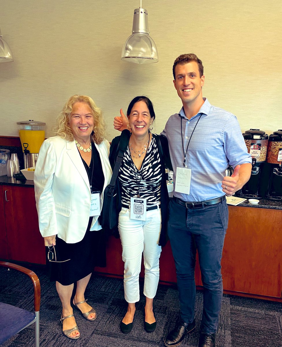 MargaretABrooks's tweet photo. So happy to meet with fellow #FinLit leaders Abby Cox @investgirls and Christian Sherrill @NextGenPF at today’s @RIJumpStart Educator #Finlit Training at @NEInstituteTech today! Their passion and leadership in supporting  #financialliteracy is truly exemplary! #FinLitRI https://t.co/joQrY3wwlm
