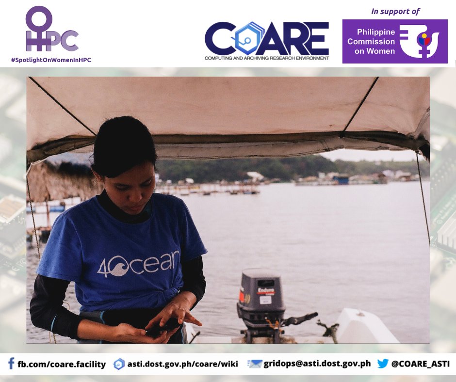COARE_ASTI's tweet photo. We, at @COARE_ASTI continue to celebrate and empower women in HPC by featuring a woman in HPC who gives significant contribution to the marine research and science related fields. https://t.co/Ppgy8qkJpZ